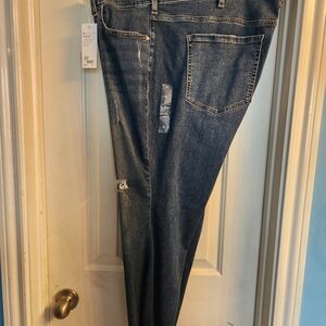 Lane Bryant Women's Dark Blue Straight Leg Jeans